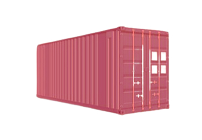 Standard 20-foot (6.8 m) dry cargo container